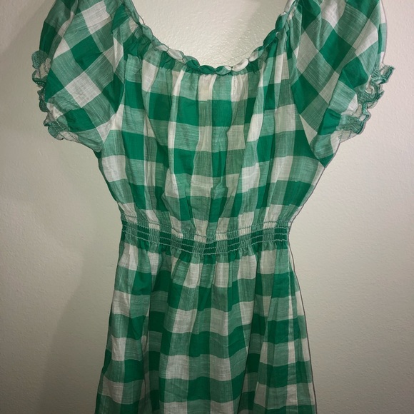 MSSP green/off white gauzy cotton blouse - Picture 2 of 4